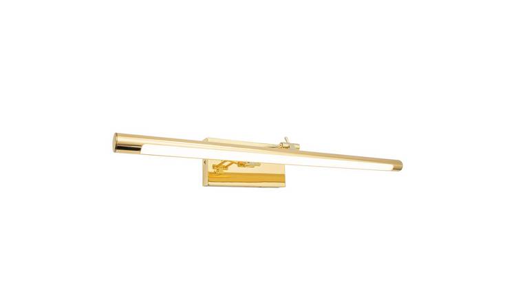 Happy Homewares Polished Gold Wireless Rechargeable LED Touch Wall Light - 56cm