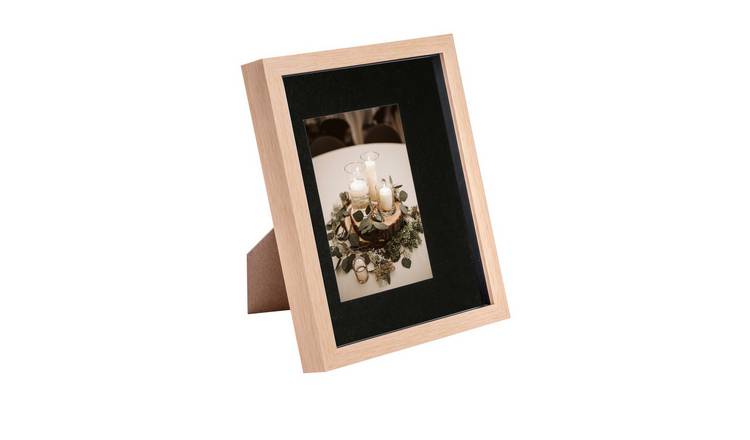 Nicola Spring 3D Box Photo Frame - 8 x 10" with Mount - Light Wood