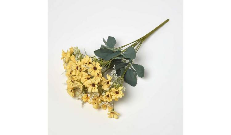 Homescapes Handcrafted Artificial Wild Daisy Bouquet - Yellow