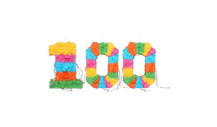 Fax Potato 2pc 100th Birthday Pinata & Blindfold Set - Multi