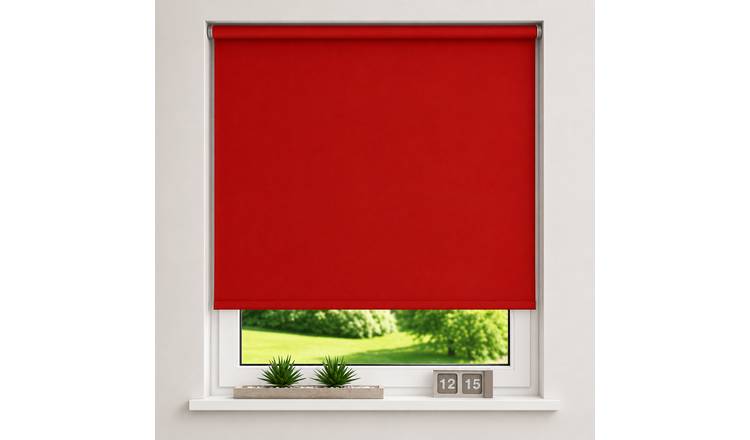 New Edge Blinds Red Thermal Blackout Roller Blind - 160cm x 165cm