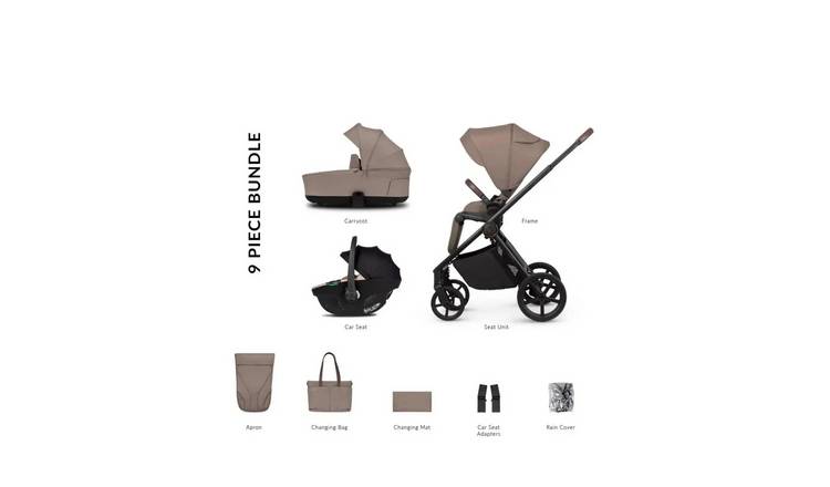 Venicci Claro 2 3-in-1 9-Piece Travel System - Beige/Almond