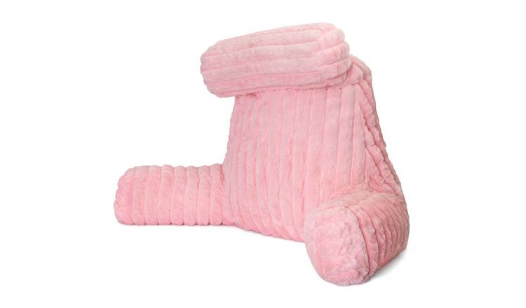 Aamira XL Memory Foam Reading Pillow With Headrest - Pink