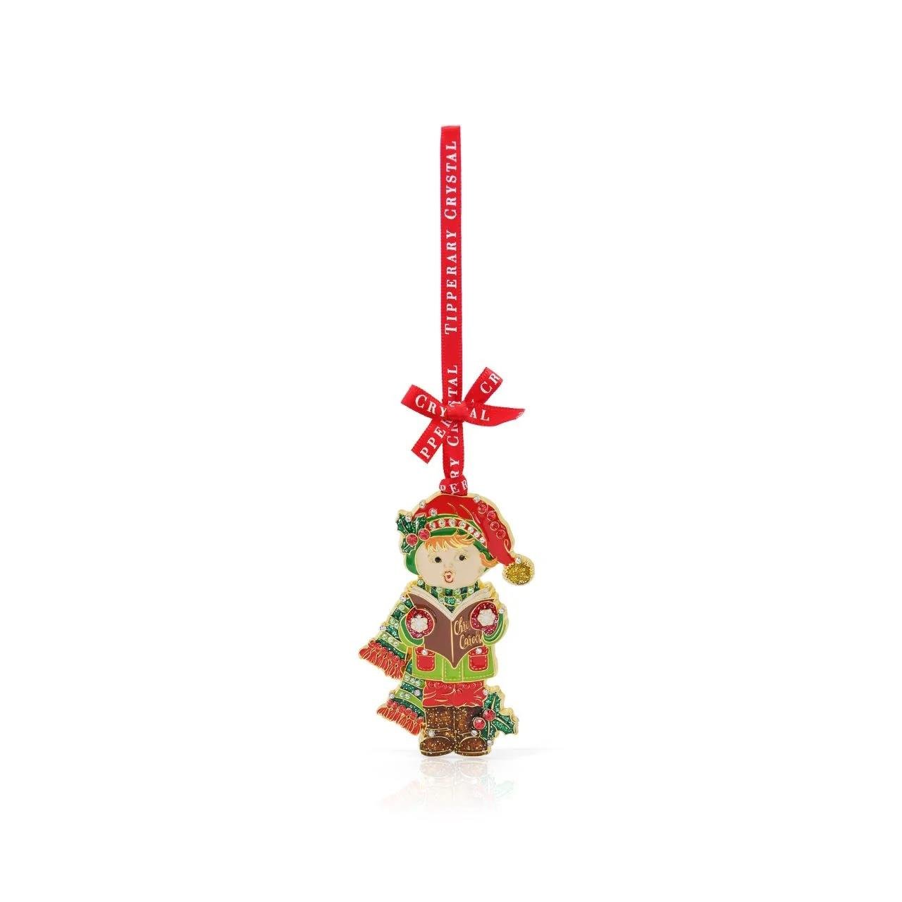 Tipperary Metal Sparkle  Carol Singer Hanging Decoration - Image 1