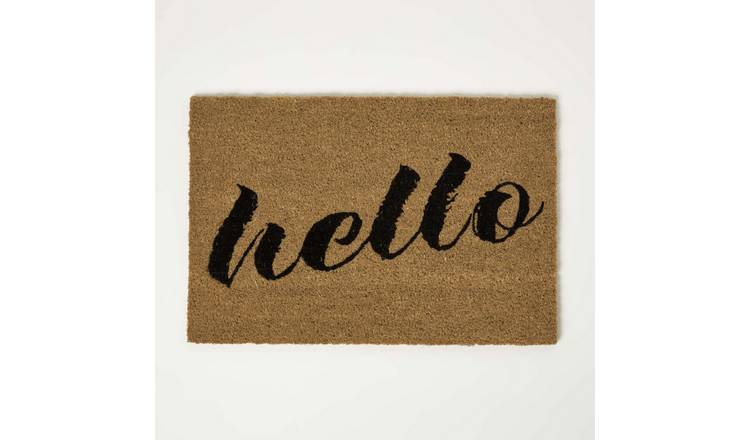 Homescapes "Hello" Coir Doormat – 60 x 40 cm