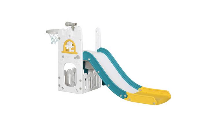AIYAPLAY 5 in 1 Toddler with Basketball Hoop Storage Basket - Yellow