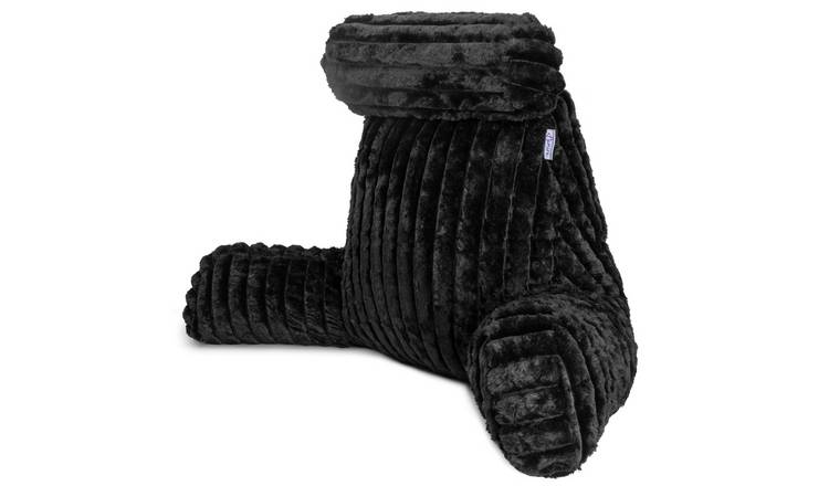 Aamira XL Memory Foam Reading Pillow With Headrest - Black