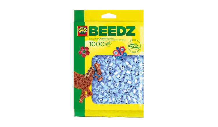 SES Creative Iron On Beads 1000 Piece Craft Set - Light Blue