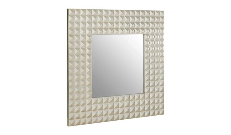 Orsina Dimano Champagne Finish 3D Geometric Wall Mirror – Gold