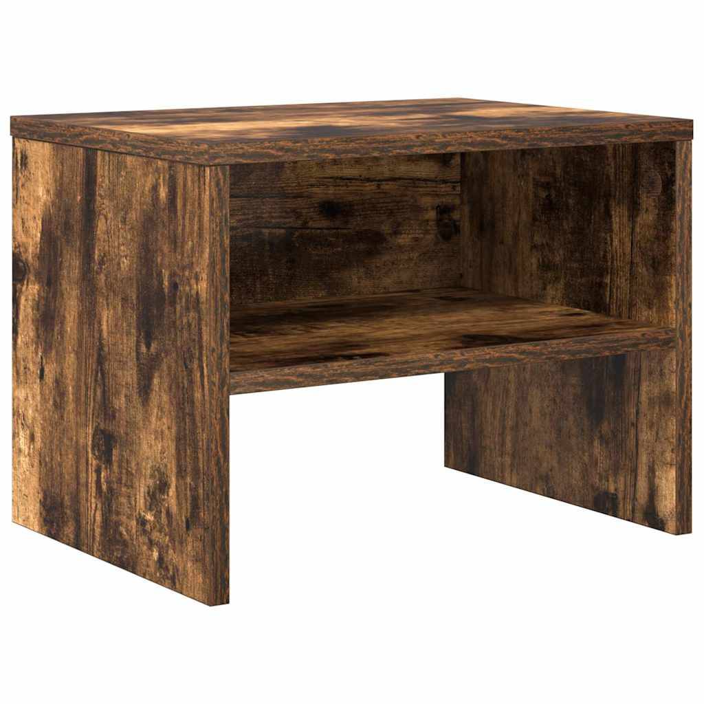 Walplus Engineered Wood Bedside Cabinet - Dark Oak - 40 x 30 x 30 cm - Image 2