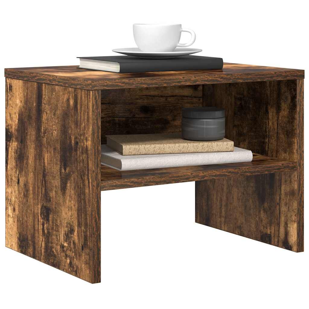 Walplus Engineered Wood Bedside Cabinet - Dark Oak - 40 x 30 x 30 cm - Image 4