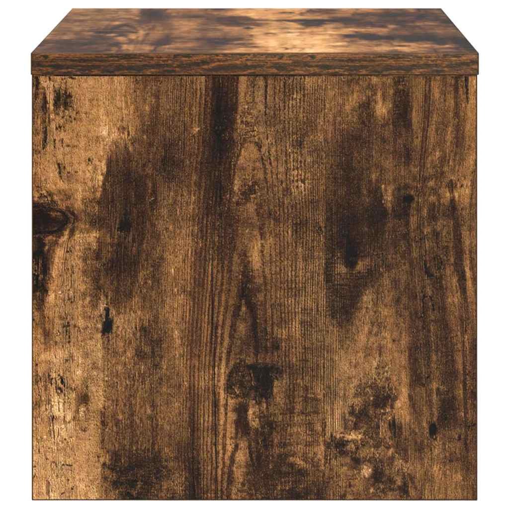 Walplus Engineered Wood Bedside Cabinet - Dark Oak - 40 x 30 x 30 cm - Image 6