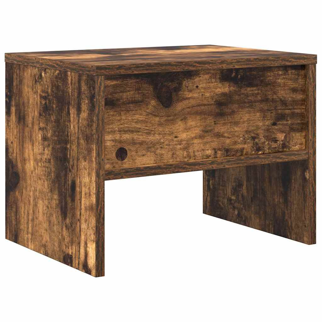 Walplus Engineered Wood Bedside Cabinet - Dark Oak - 40 x 30 x 30 cm - Image 7