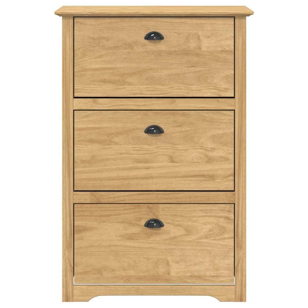 Walplus Engineered Wood Shoe Rack - Honey Brown - 80 x 35 x 118 cm - Image 5