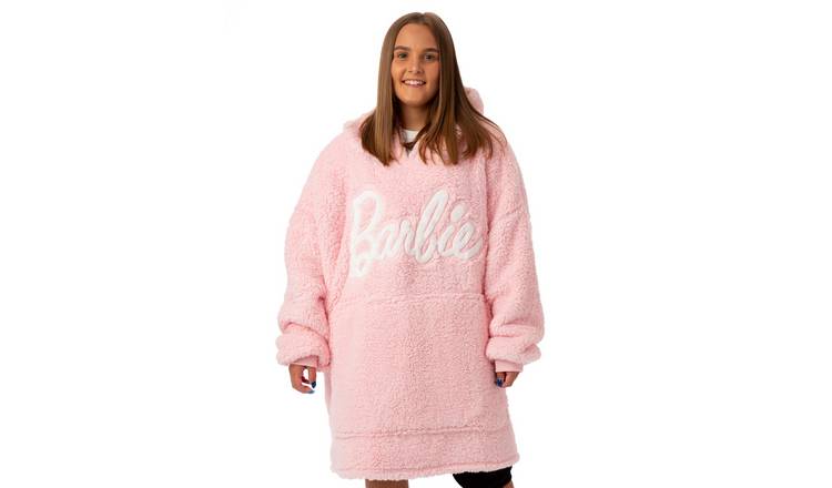 Barbie Adult Womens Blanket Hoodie - Pink