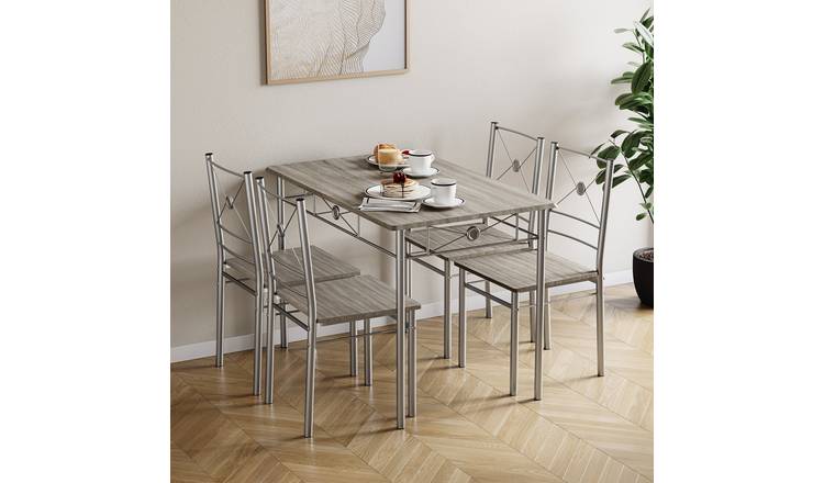 Vida Designs Roslyn 4 Seater Dining Set - Oak