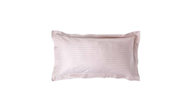 Homescapes Egyptian Cotton Satin Stripe King Size Oxford Pillowcase - Dusty Rose