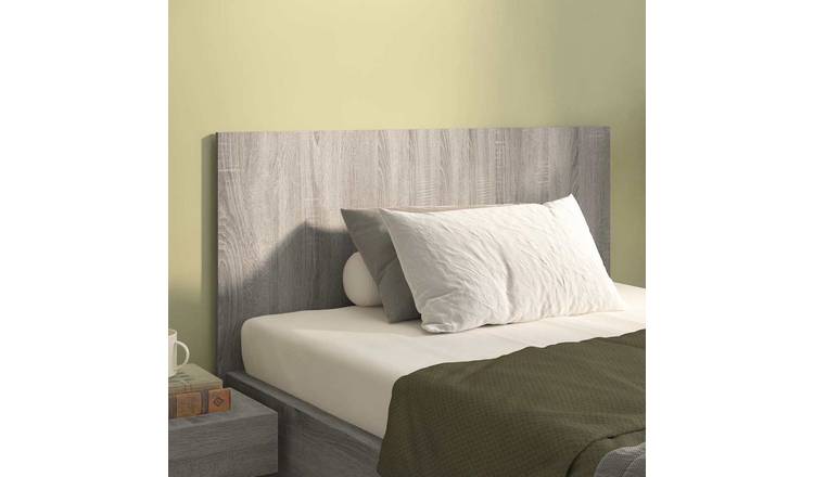 Walplus Engineered Wood Bed Headboard - Grey and Oak - 120 x 1.5 x 80 cm