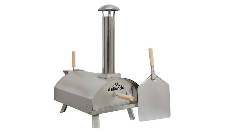 Dellonda Portable Wood-Fired 14" Pizza Oven - Stainless Steel