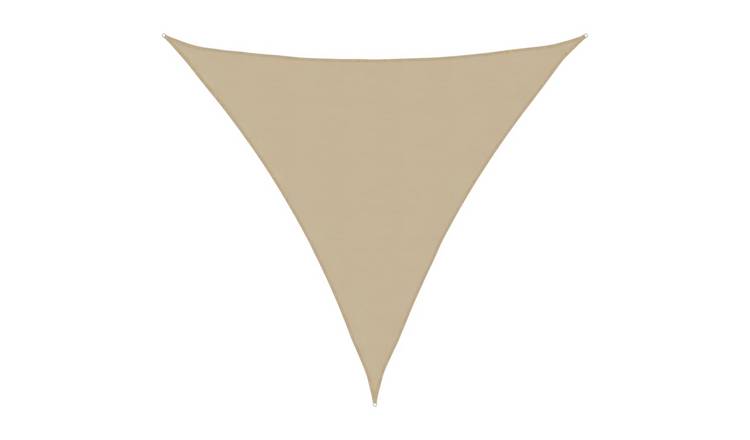 Walplus Triangular Polyester Oxford Sun Shade Sail - Beige - 400 x 400 x 400 cm