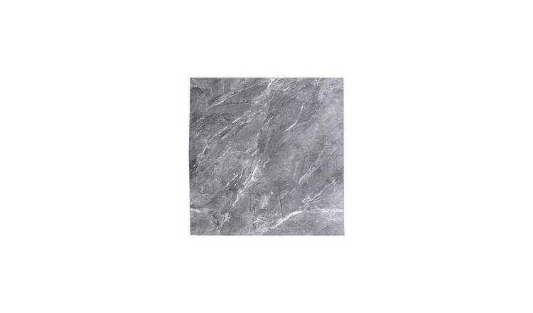 Living and Home 10 Pcs Self-Adhesive Marble Wallpapers - Grey