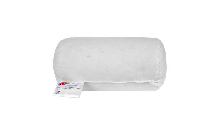 Homescapes Duck Feather Bolster Cushion Pad Insert - 30 x 18 cm
