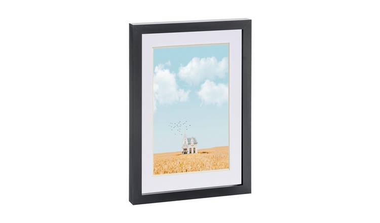 Nicola Spring Photo Frame - 8 x 12" with A5 Mount - Black/White