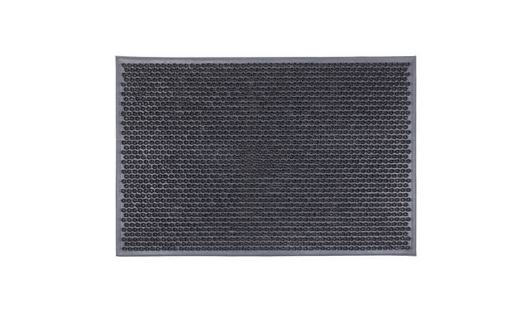 Nicola Spring Heavy Duty Rubber Door Mat - Black - Classic