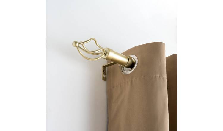 OHS 28mm Twist Extendable Curtain Pole 120-220cm - Brushed Gold