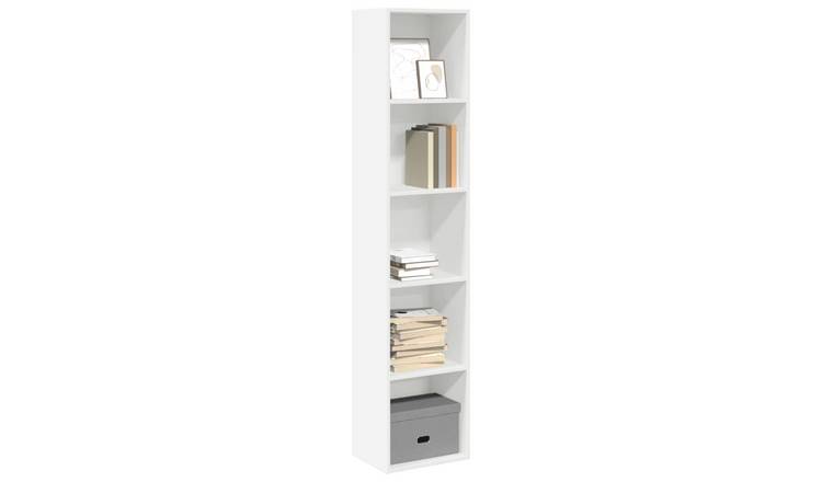 Walplus Engineered Wood Bookcase - White - 40 x 30 x 189 cm