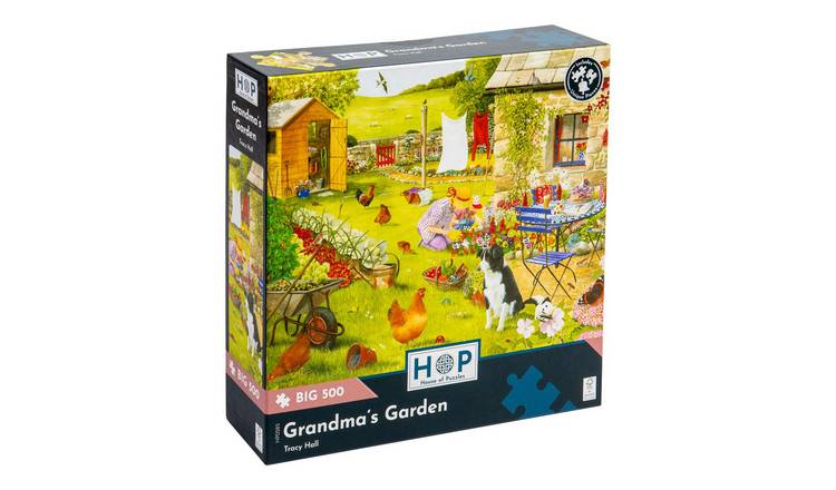 The House of Puzzles Grandma's Garden BIG 500 Piece Jigsaw Puzzle