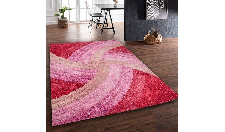 DS Living Ultra Plush Stella Shaggy Rug - Pink - 230x160cm