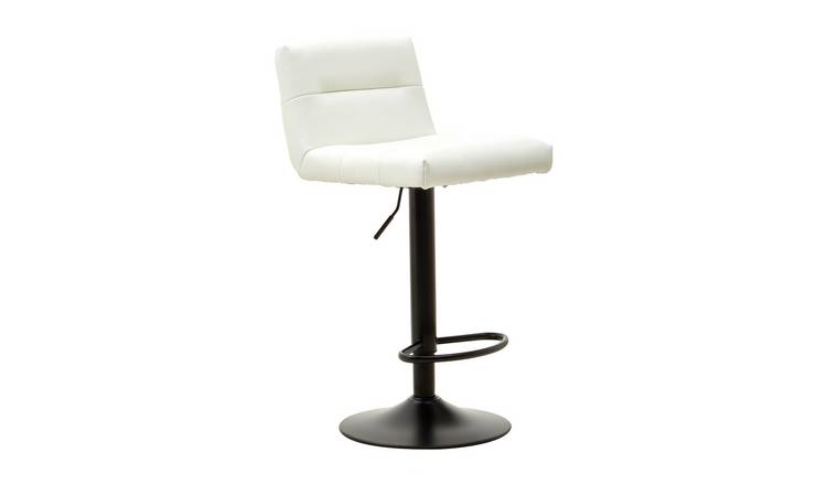 Orsina Baina Faux Leather Bar Stool – White & Black