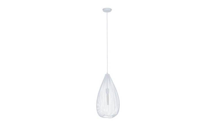 Orsina Lavis Teardrop Pendant Light - White