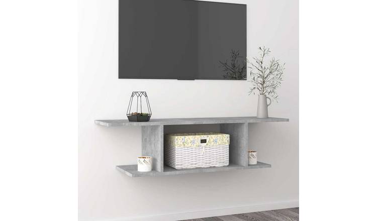 Walplus Engineered Wood TV Cabinet - Stone Grey - 103 x 30 x 26.5 cm
