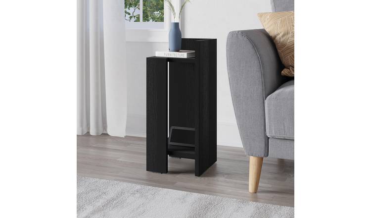 Decortie Elos Particleboard Bedside Table - Black Ash