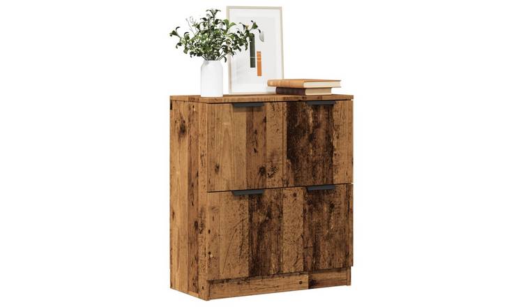 Walplus Engineered Wood Buffet Sideboard - Old Wood - 60 x 30 x 70 cm