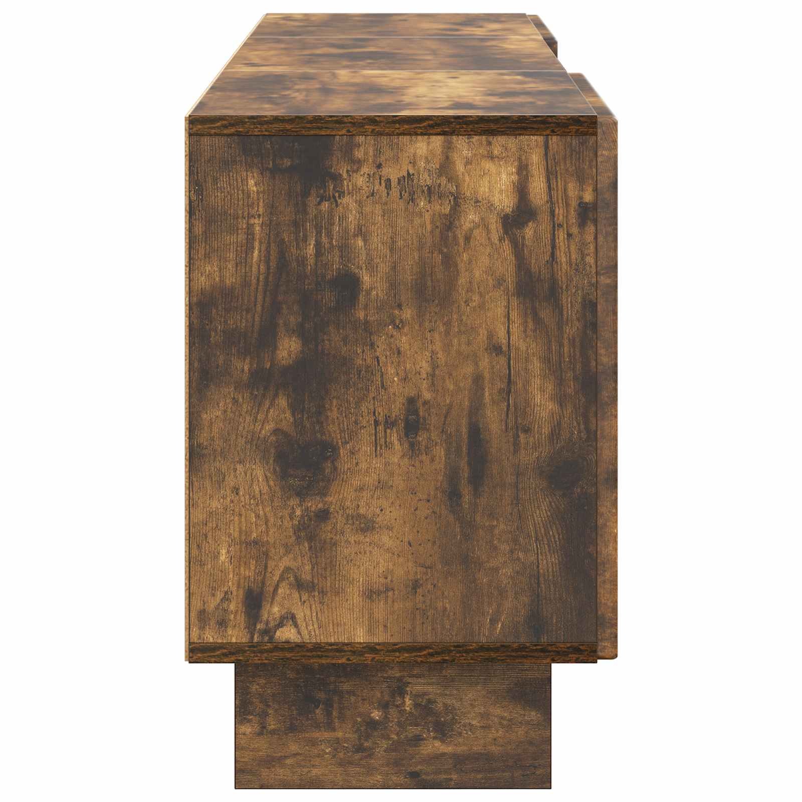 Walplus 2 Door Engineered Wood TV Cabinet - Smoked Oak - 150 x 31 x 50 cm - Image 6