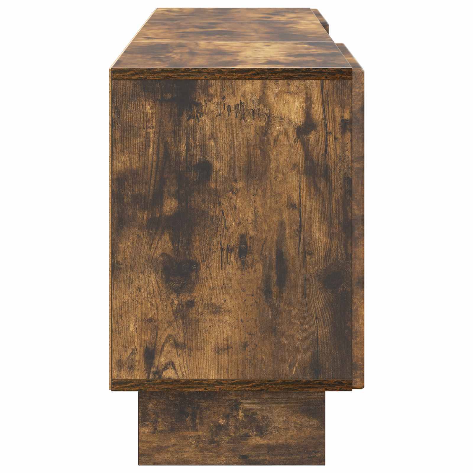 Walplus 2 Door Engineered Wood TV Cabinet - Smoked Oak - 150 x 31 x 50 cm - Image 6