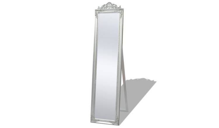 Walplus Baroque Wood Wall Mirror - Silver - 40 x 160 cm