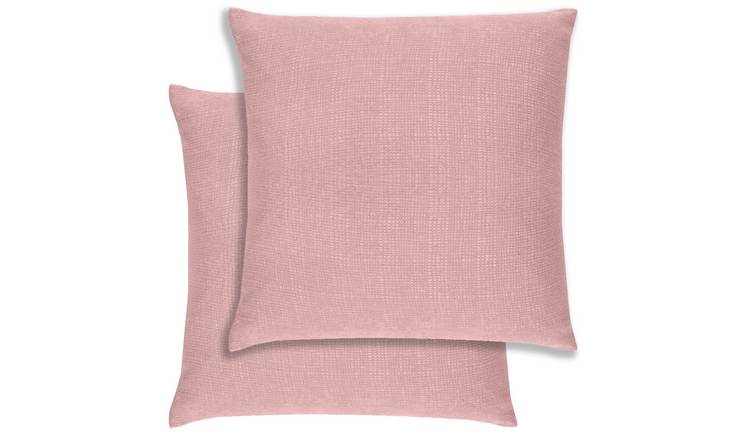 Enhanced Living Matrix Textured Cushion Covers - 43 x 43cm - Blush
