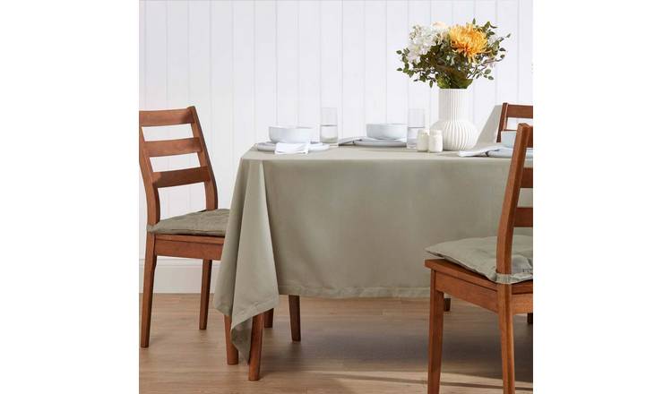 Homescapes Cotton Tablecloth - 137 x 228 cm - Grey