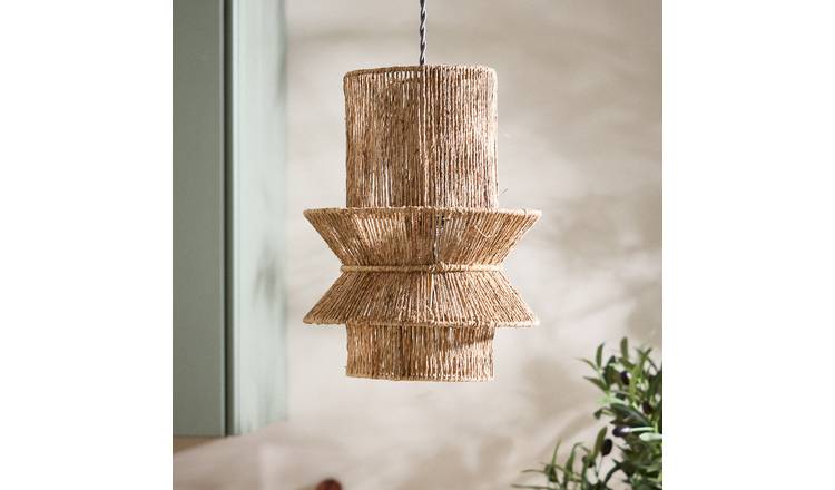 Dibor Rattan and Wicker Ceiling Light Shade - Natural 25cm