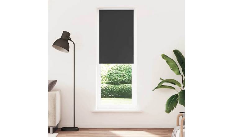 Walplus Polyester Blackout Roller Blind - Black - 80 x 230