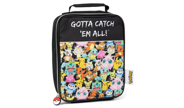 Pokemon Character Kids Unisex Zip Lunch Bag - Black