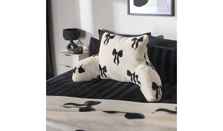 OHS Bow Prints Cuddle Cushion - Mono