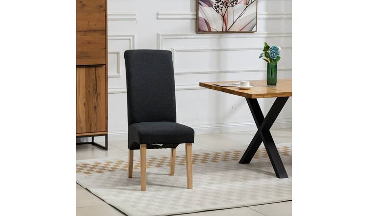 Artemis Home Rimini Fabric Dining Chairs - Set of 2 - Black