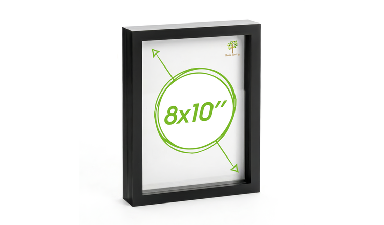 Nicola Spring 3D Box Photo Frame - 8 x 10" - Black
