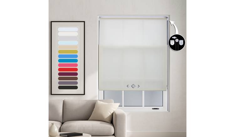 Furnished Cream Daylight Roller Blind Diamond Eyelets - 150 x 165cm