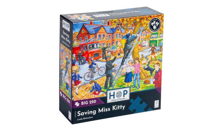The House of Puzzles Saving Miss Kitty BIG 250 Puzzle 3 Years +